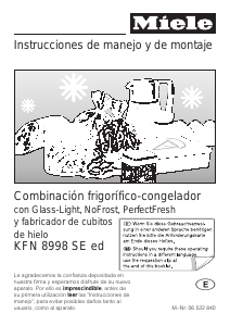 Manual de uso Miele KFN 8998 SE ed Frigorífico combinado