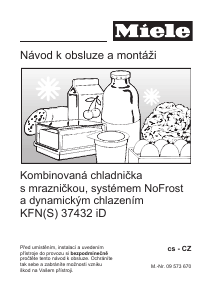 Manuál Miele KFNS 37432 iD Lednice s mrazákem