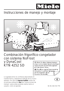 Manual de uso Miele KTN 4252 SD Frigorífico combinado