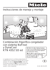 Manual de uso Miele KTN 4352 SD ed Frigorífico combinado