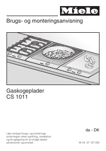 Brugsanvisning Miele CS 1011 G Kogesektion