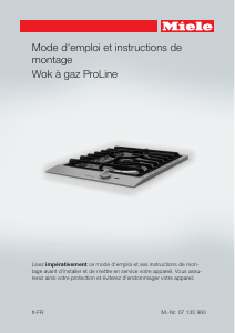 Mode d’emploi Miele CS 1011 G Table de cuisson