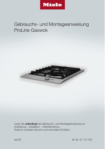 Bedienungsanleitung Miele CS 1011 Kochfeld