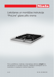 Rokasgrāmata Miele CS 1012-1 G Plīts virsma