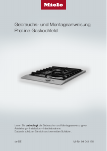 Bedienungsanleitung Miele CS 1012-1 Kochfeld