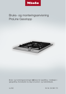 Bruksanvisning Miele CS 1012-1 Kokeplate