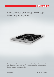 Manual de uso Miele CS 1021 Placa