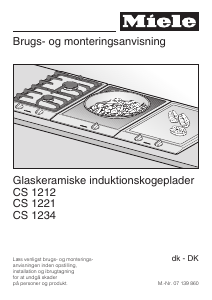 Brugsanvisning Miele CS 1212 i Kogesektion