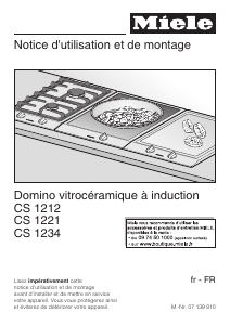 Mode d’emploi Miele CS 1221 i Table de cuisson