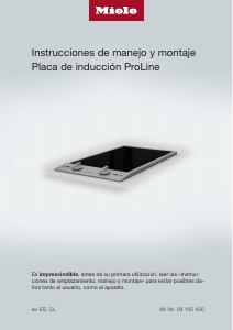Manual de uso Miele CS 1221-1 i Placa