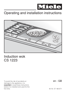 Handleiding Miele CS 1223 Kookplaat