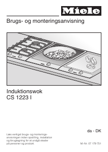 Brugsanvisning Miele CS 1223 I Kogesektion