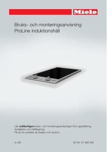 Bruksanvisning Miele CS 1234-1 I Häll