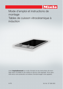 Mode d’emploi Miele CS 1234-1 I Table de cuisson