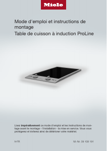 Mode d’emploi Miele CSDA 1030 EDST Table de cuisson
