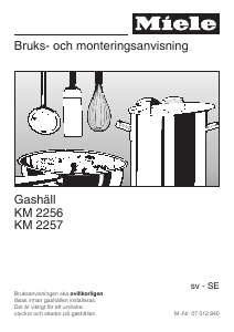 Bruksanvisning Miele KM 2256 G Häll