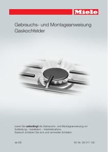 Bedienungsanleitung Miele KM 2356 Kochfeld