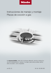 Manual de uso Miele KM 3054 Placa