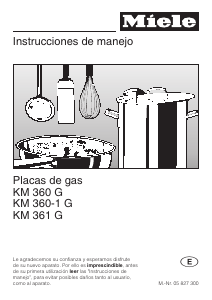Manual de uso Miele KM 360 G Placa