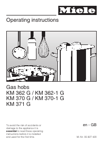 Manual Miele KM 362 G Hob