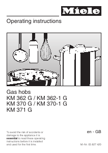Manual Miele KM 370-1 G Hob