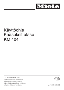 Käyttöohje Miele KM 404 Keittotaso