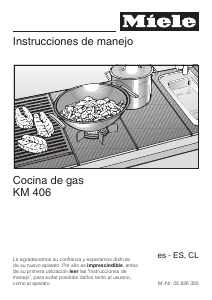 Manual de uso Miele KM 406 Placa