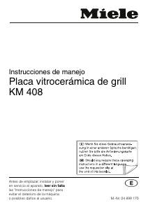 Manual de uso Miele KM 408 Placa