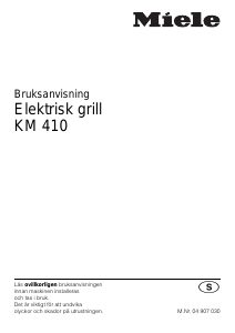 Bruksanvisning Miele KM 410 Häll