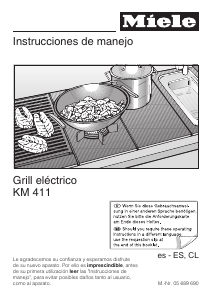 Manual de uso Miele KM 411 Placa