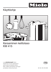 Käyttöohje Miele KM 415 Keittotaso