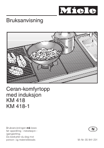 Bruksanvisning Miele KM 418-1 Kokeplate