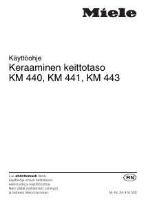 Käyttöohje Miele KM 441 Keittotaso
