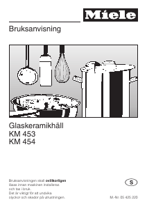 Bruksanvisning Miele KM 454 Häll
