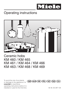 Manual Miele KM 468 Hob