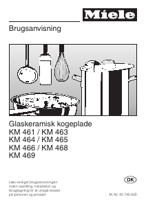 Brugsanvisning Miele KM 469 Kogesektion