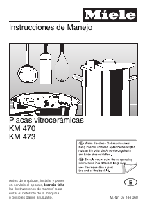 Manual de uso Miele KM 470 Placa
