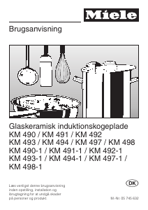 Brugsanvisning Miele KM 490 Kogesektion