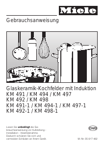 Bedienungsanleitung Miele KM 491-1 Kochfeld