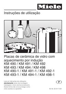 Manual Miele KM 492-1 Placa