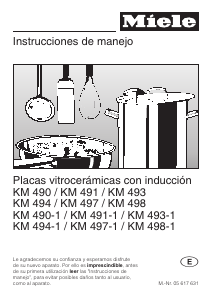 Manual de uso Miele KM 493 Placa