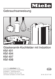 Bedienungsanleitung Miele KM 497 Kochfeld