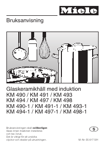 Bruksanvisning Miele KM 498 Häll