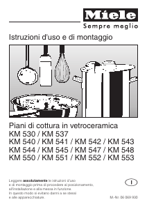 Manuale Miele KM 542 Piano cottura