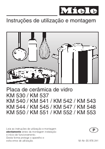 Manual Miele KM 551 Placa