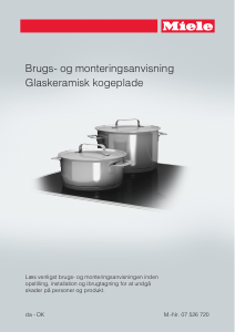 Brugsanvisning Miele KM 5603 Kogesektion