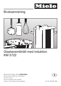 Bruksanvisning Miele KM 5722 Häll