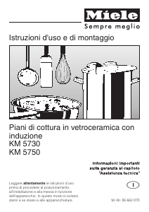 Manuale Miele KM 5730 Piano cottura