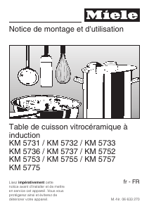 Mode d’emploi Miele KM 5732 Table de cuisson