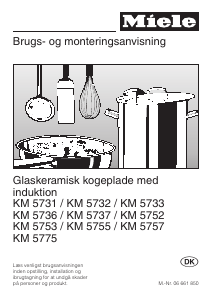 Brugsanvisning Miele KM 5736 Kogesektion